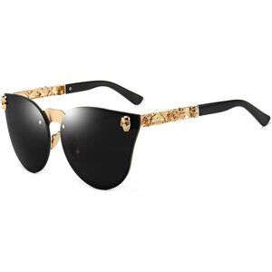 Skull Design Cat Eye Sunglasses UV400 Protection